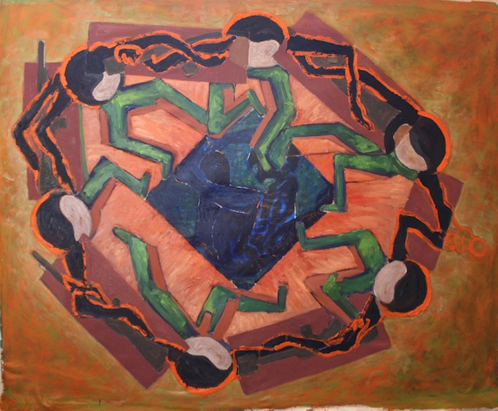 Untitled 60"w x 48"h, Oil on Canva