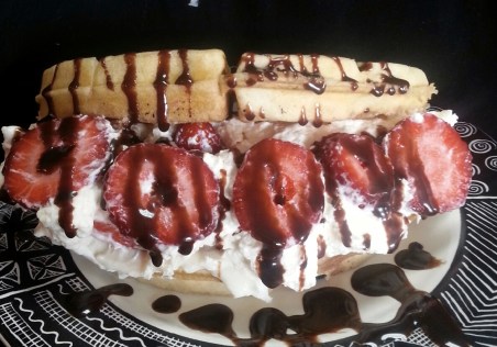 Strawberry Waffle Sandwiche