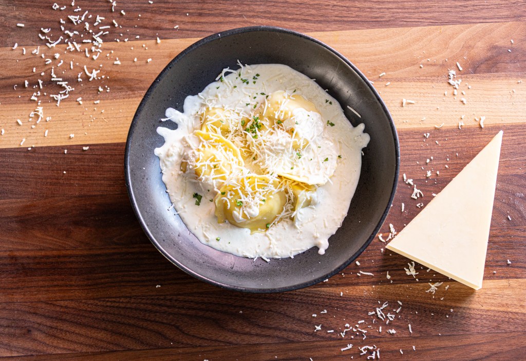 Black Truffle Cream Sauce by Chef Serge Krikorian with Vibrant Occasions Catering.